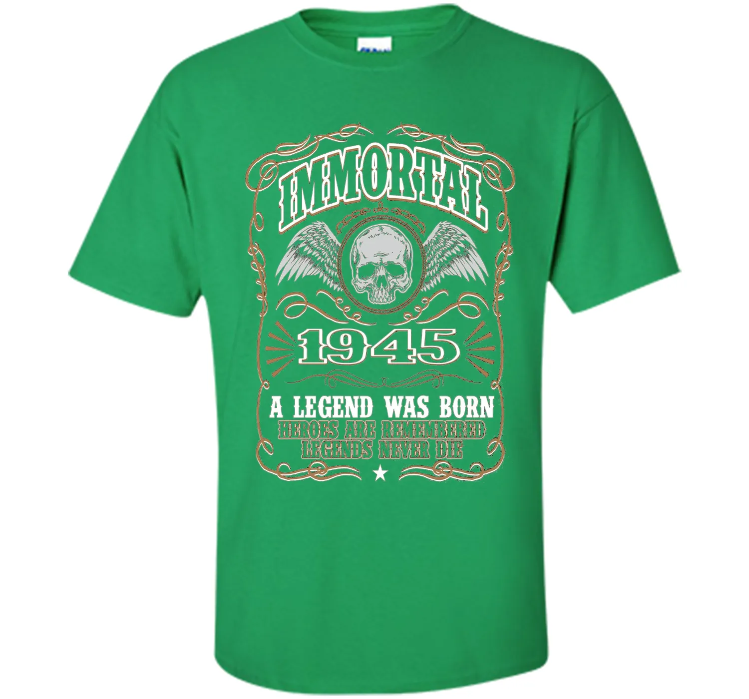 Immortal 1945 T-Shirt. 71st Birthday Gift For Men.