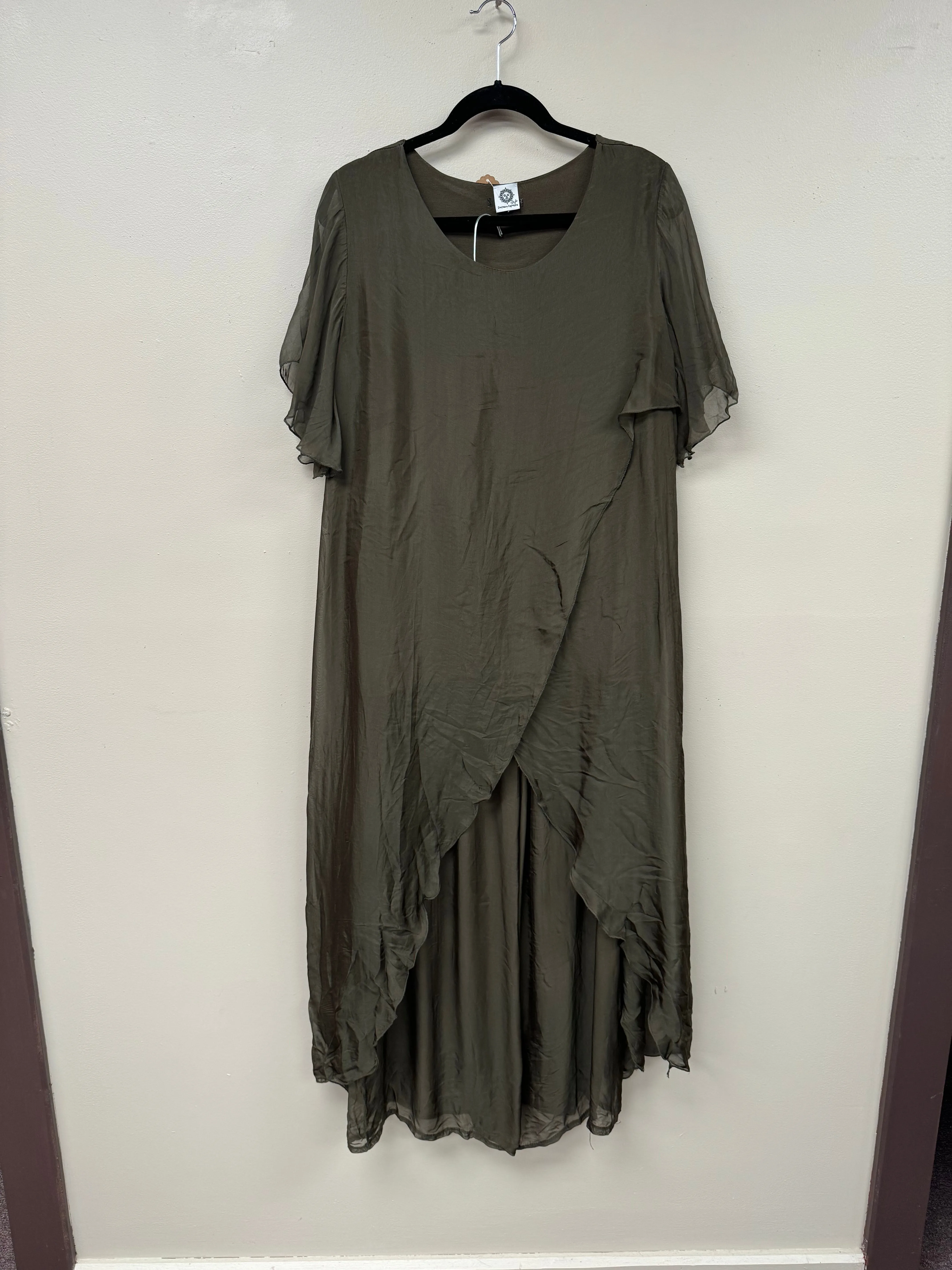 Italian Silky Asymetrical tunic/pant set