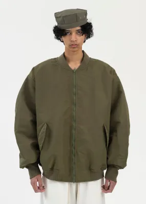 Khaki Zip Bomber Jacket