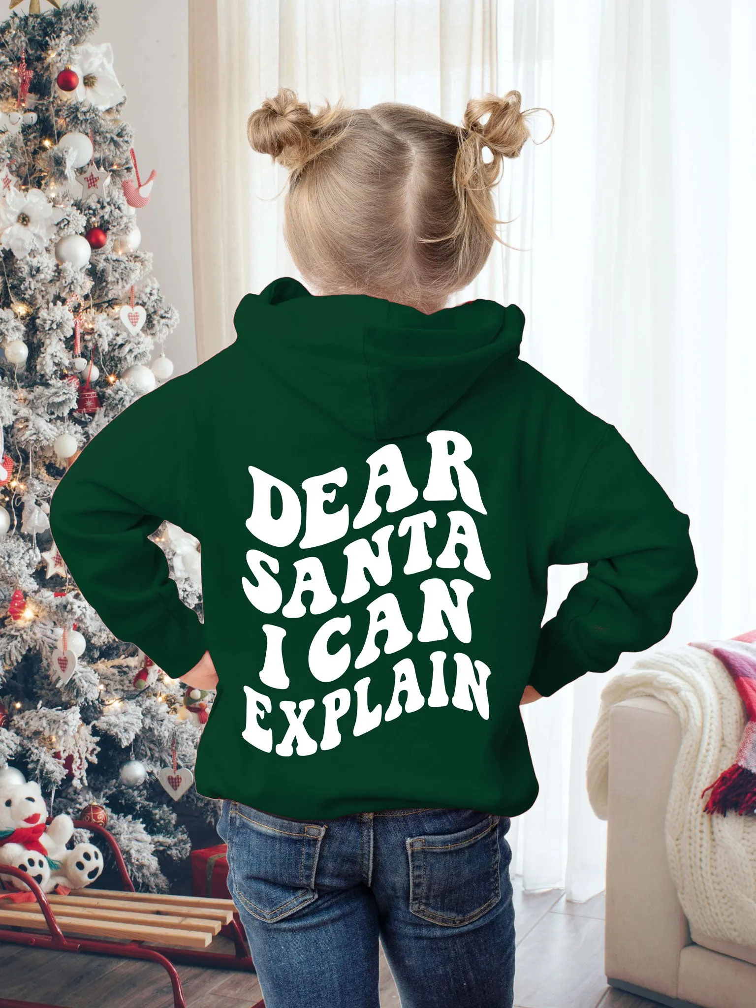 Kids Dear Santa I Can Explain Hoodie - New!