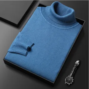 Klemens - Luxury Line: Men's Cashmere-Cotton Turtleneck Sweater