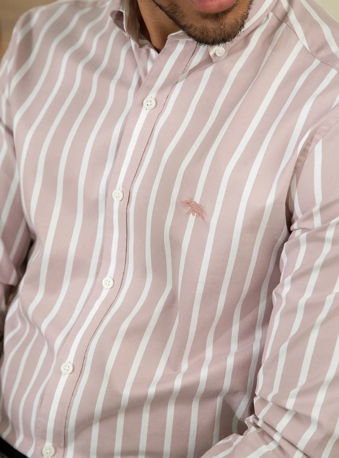 Lavender Stripe Oxford Shirt