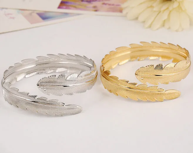 Leafy Metal Armband Bracelet - Edgy European Style Jewellery
