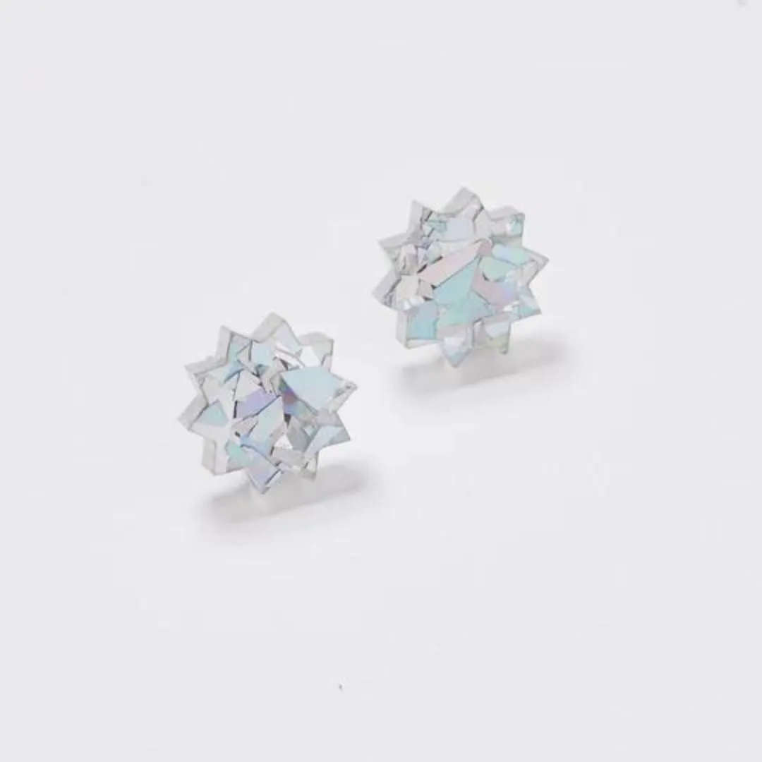 Martha Jean Star Stud Earrings - Silver