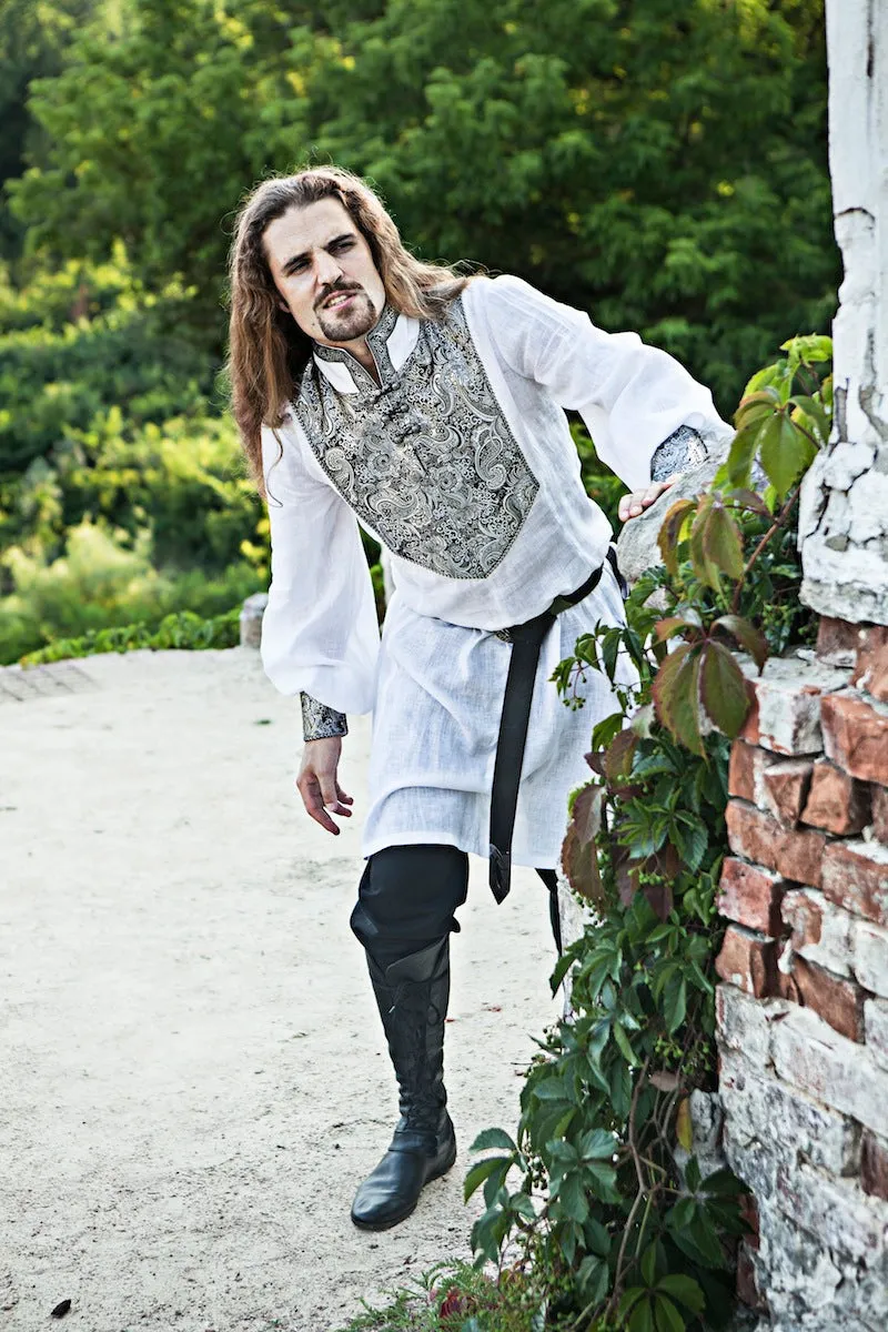 Medieval Flax Linen Wedding Tunic