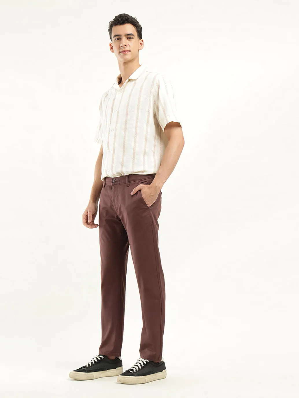 Men's Brown Slim Fit Chinos