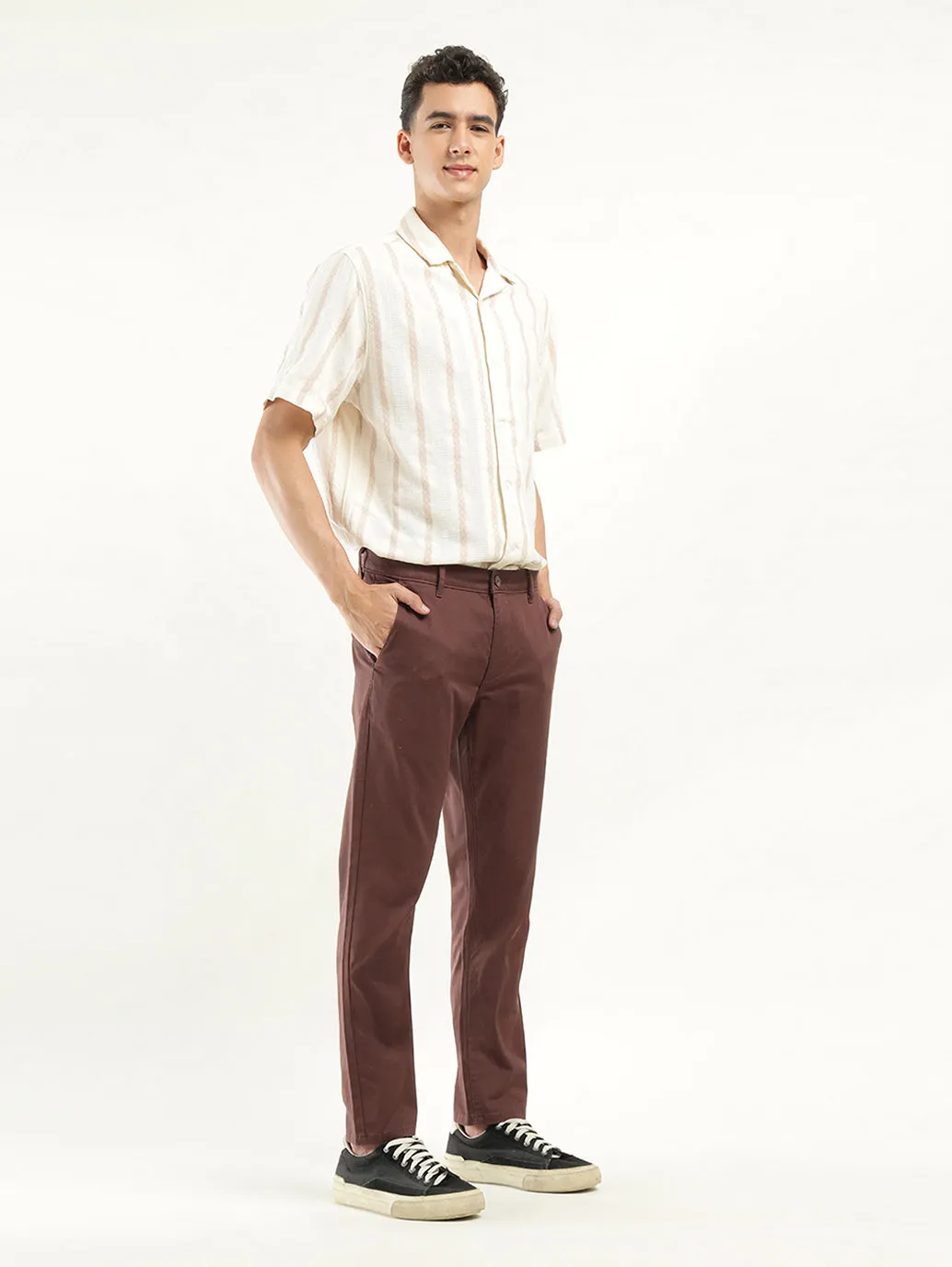 Men's Brown Slim Fit Chinos