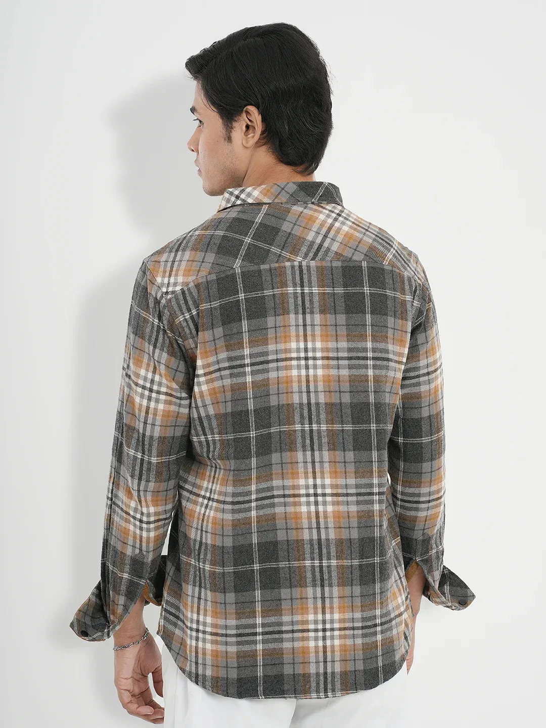 Men's Flannel Casual Shirt in Plaid
