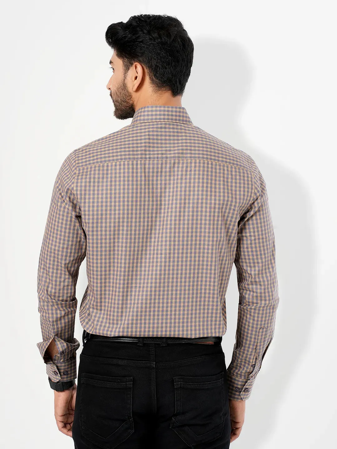 Men's Micro Check Formal Shirt