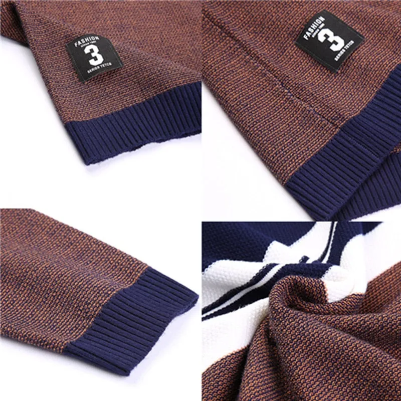 Men's O-neck Striped Knitwear Sweater