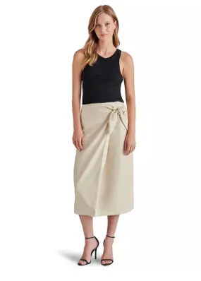 Navia Faux Leather Midi Skirt