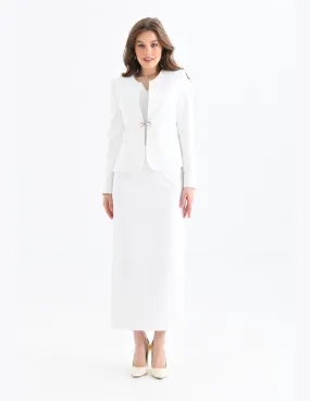 NDL Women Pencil Skirt Women's Suit White - Ingolstadt