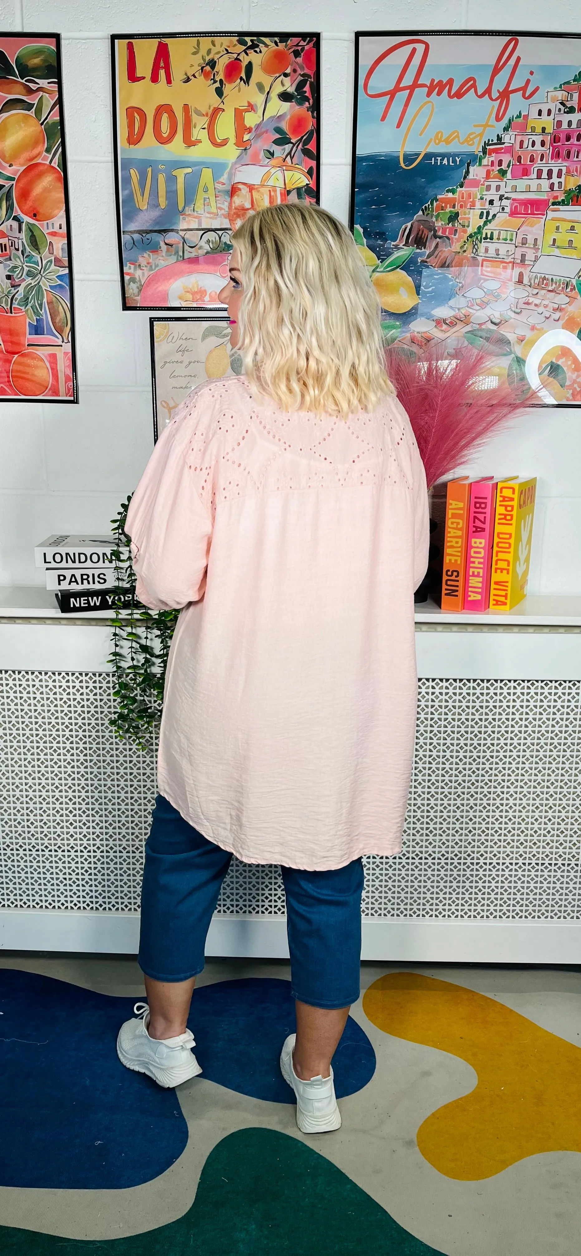 Palm Haven Tunic - Baby Pink