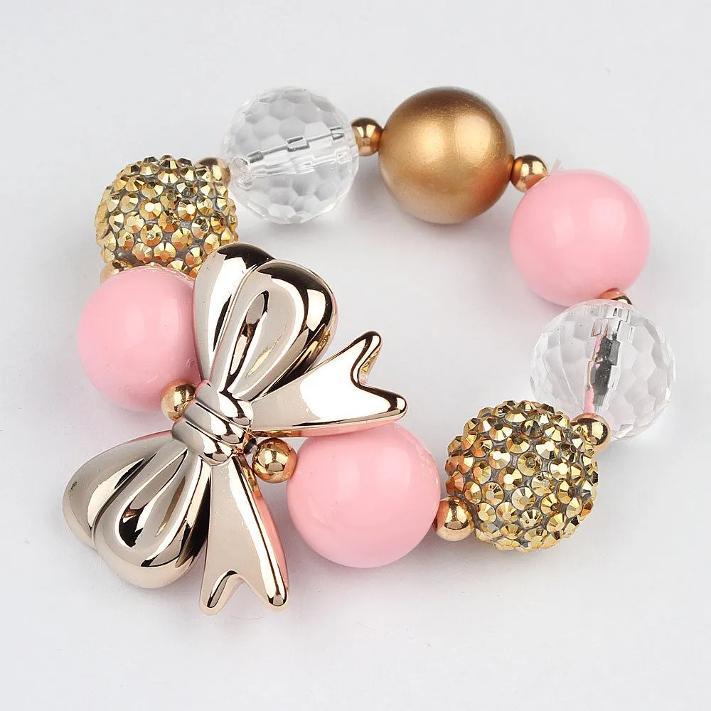 Pink Princess Rhinestone Kids Bracelet - Free Shipping to N.A.
