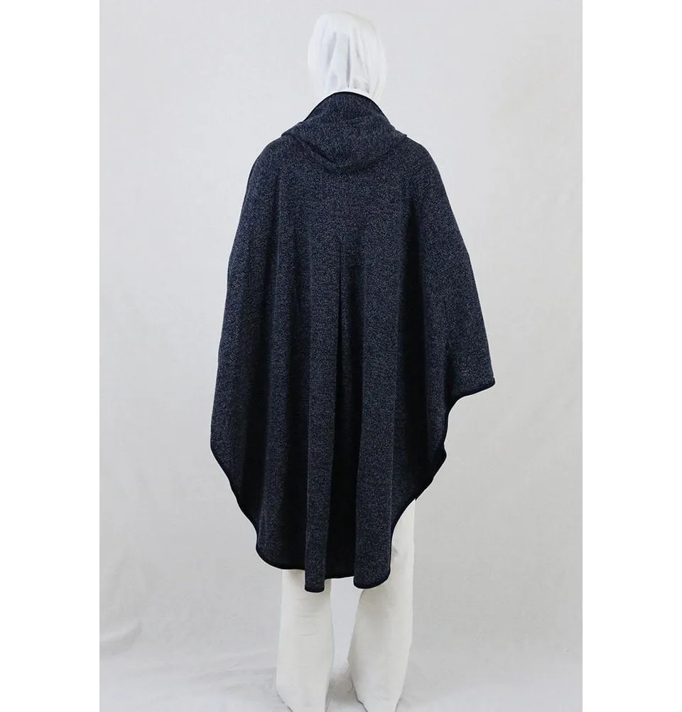 Puane Hooded Poncho 9022 Blue