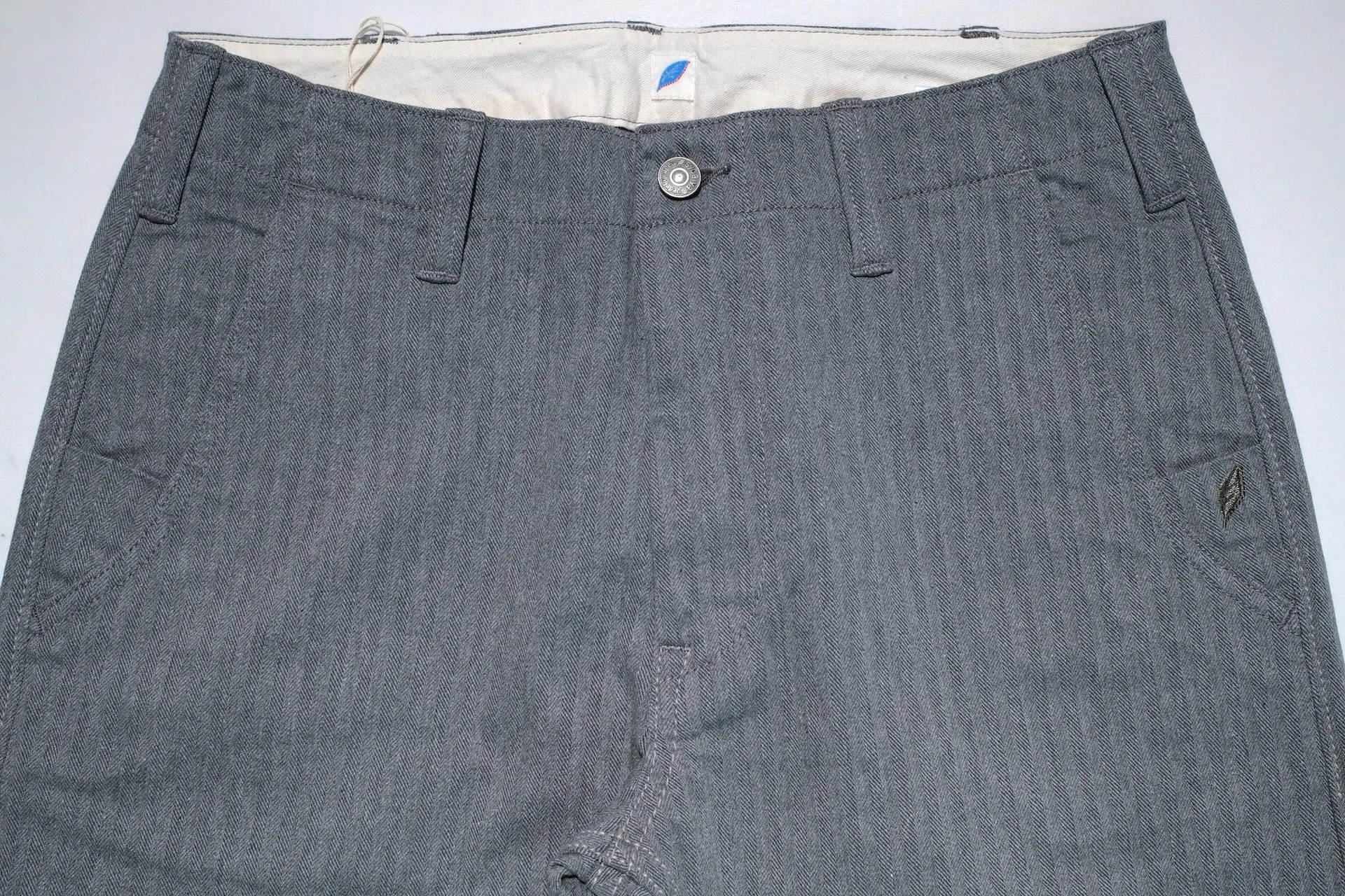 Pure Blue Japan 12oz Herringbone Twill Chinos (Gray)