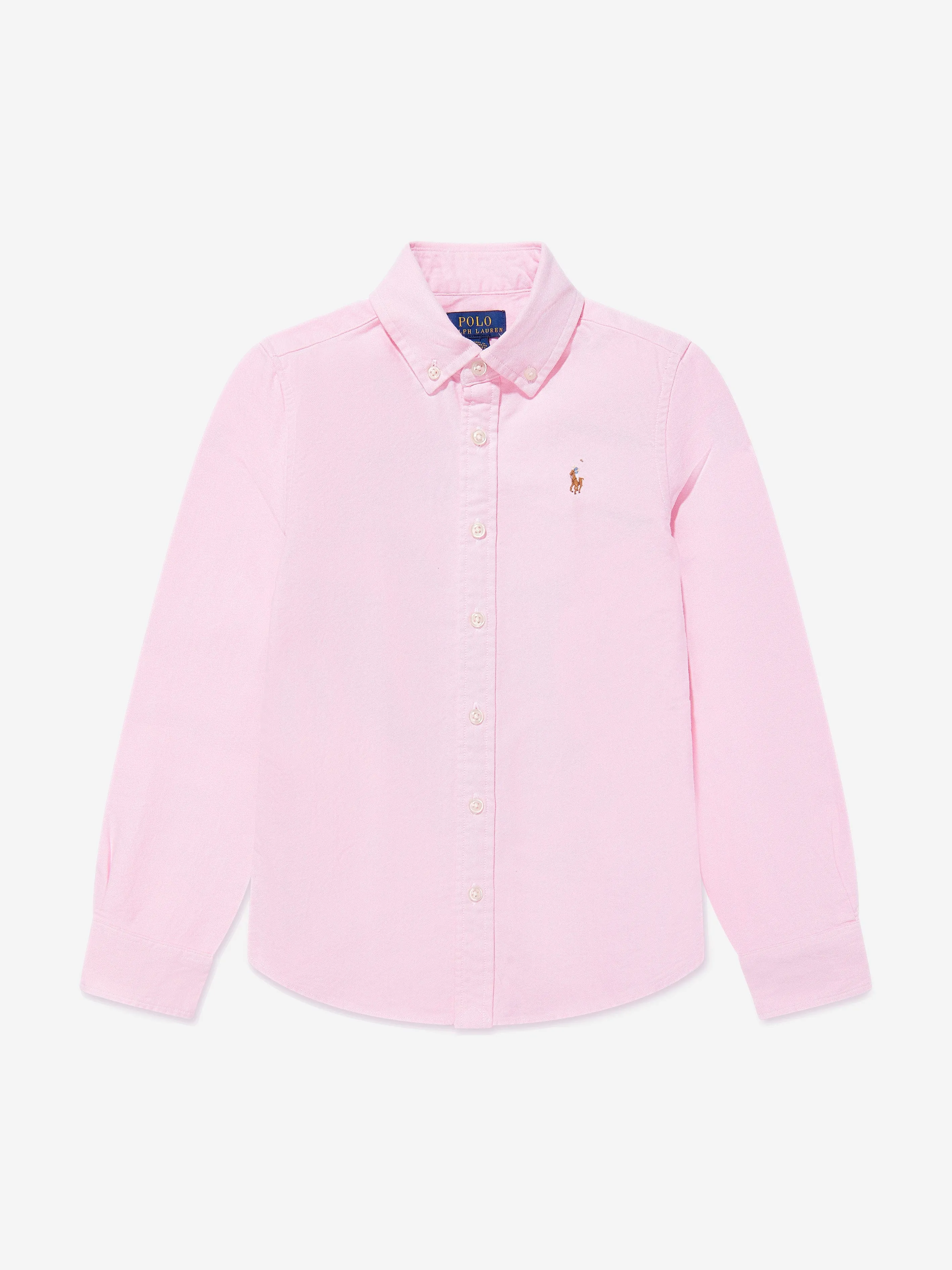 Ralph Lauren Girls Oxford Shirt in Pink