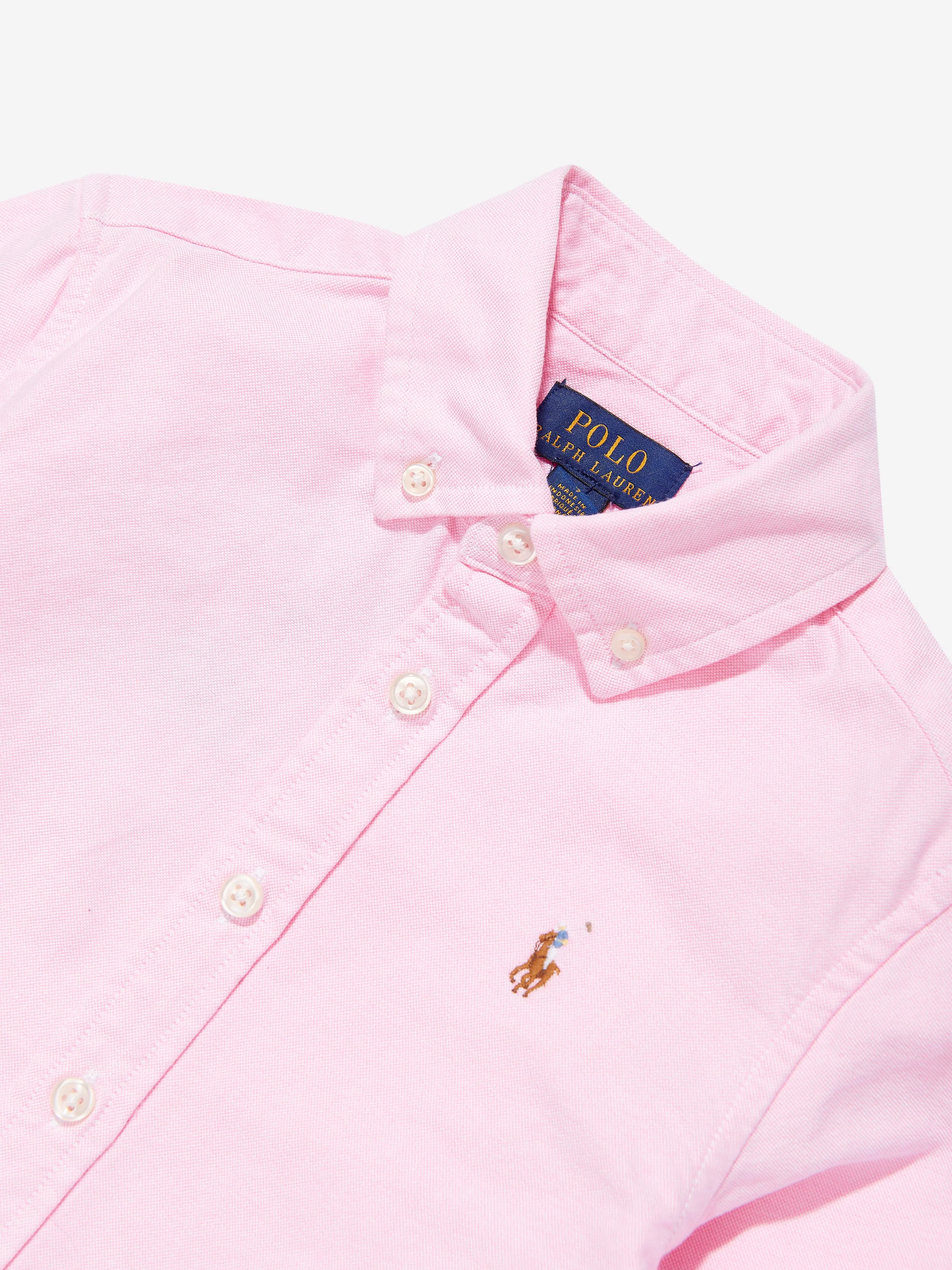 Ralph Lauren Girls Oxford Shirt in Pink