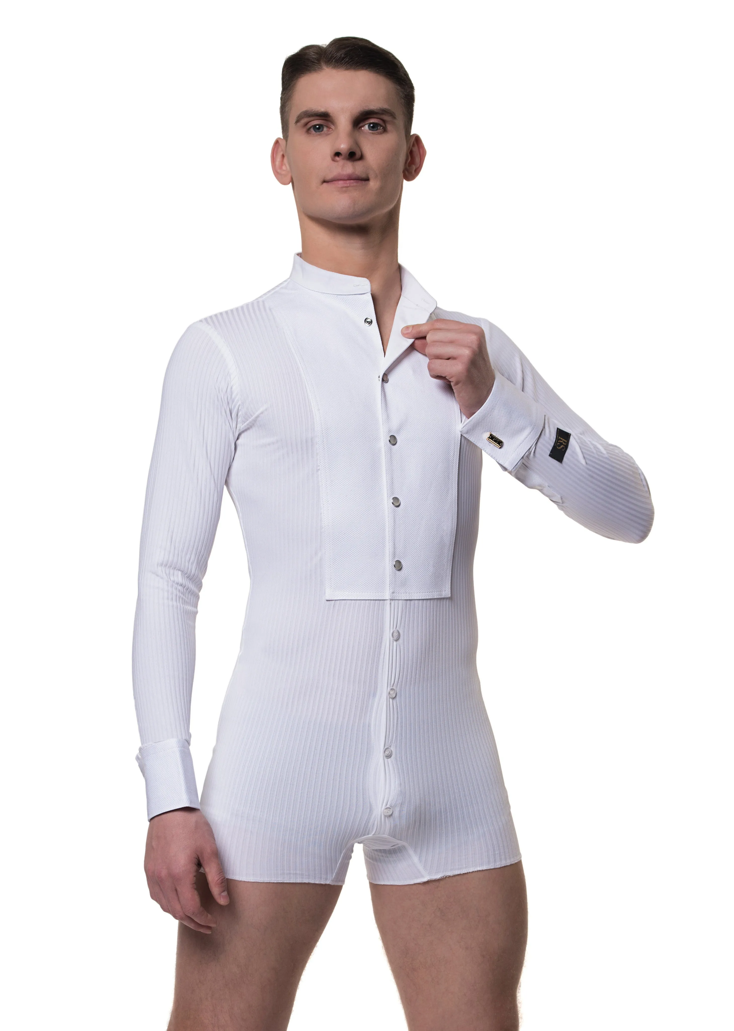 SALE RS Atelier Nero easy button stretch Ballroom Dance Shirt