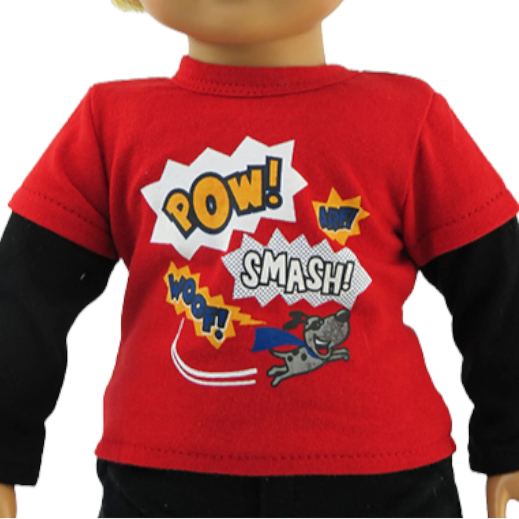 Super Pup Shirt for 18-inch dolls