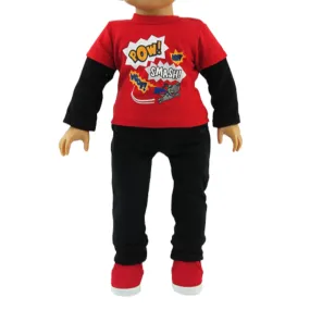 Super Pup Shirt for 18-inch dolls