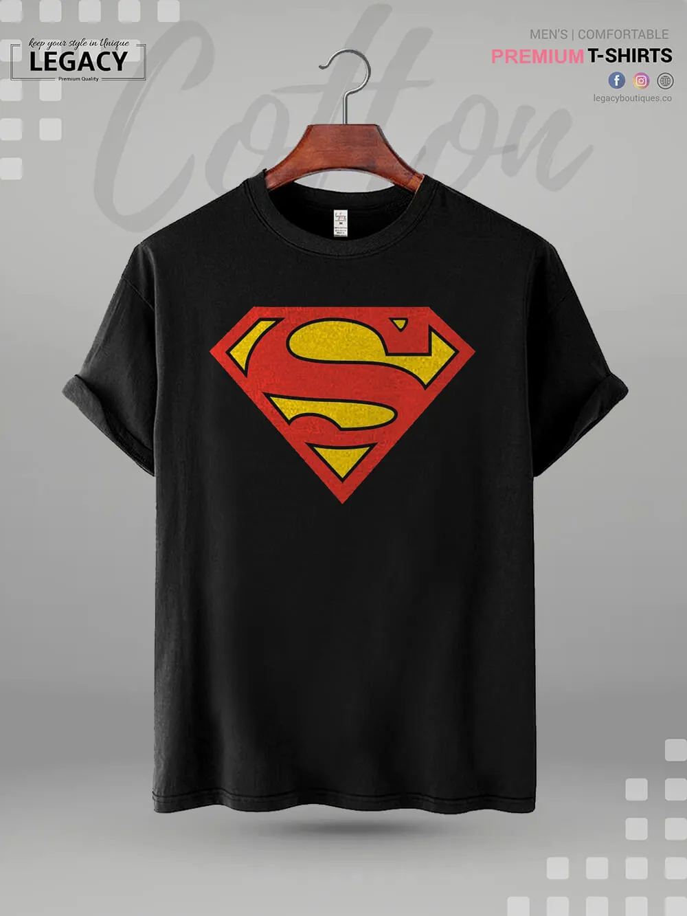 Superman Logo Print High Quality Men's T-Shirt In Lowest Price