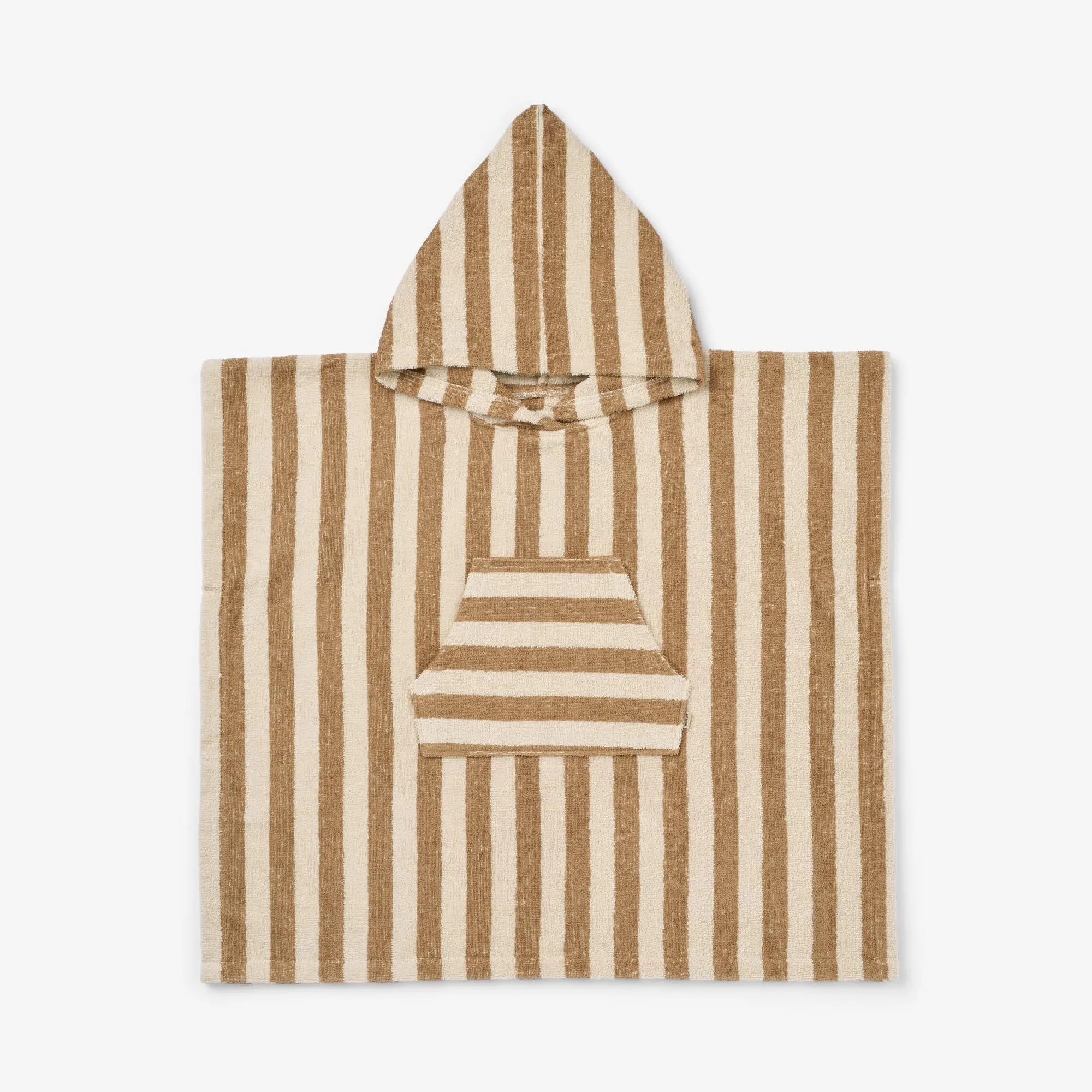 Terry Poncho Lille - cappucino stripe