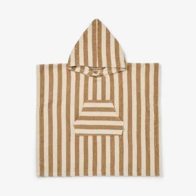 Terry Poncho Lille - cappucino stripe