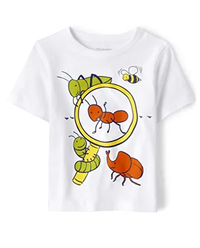 The Children's Place Baby Toddler Boys Short Sleeve Graphic T-Shirt, Bugs