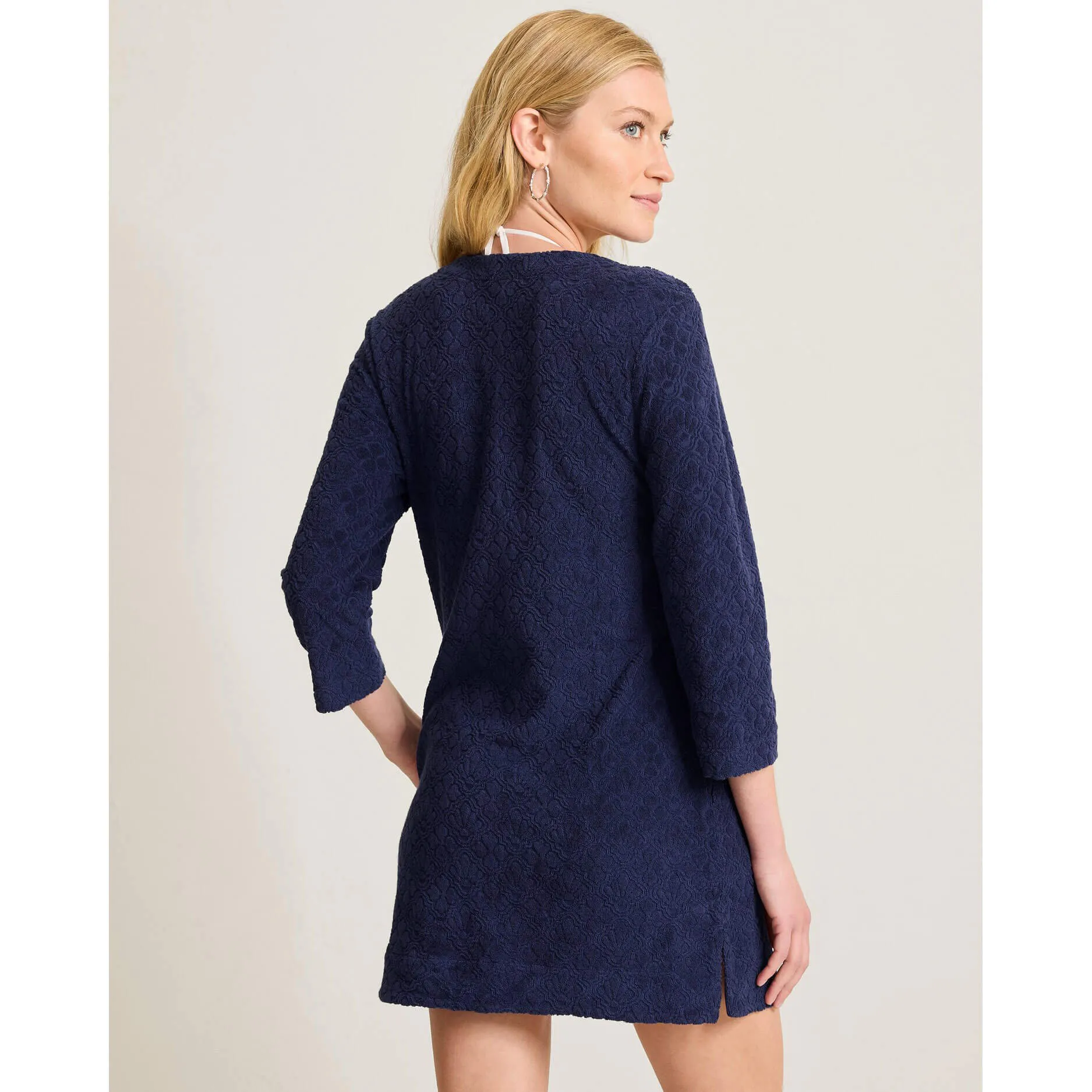 Tommy Bahama Textured Spa Terry Tunic Cover Up - Mare Navy