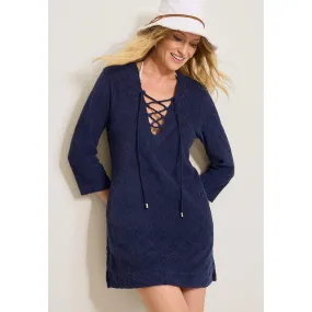 Tommy Bahama Textured Spa Terry Tunic Cover Up - Mare Navy
