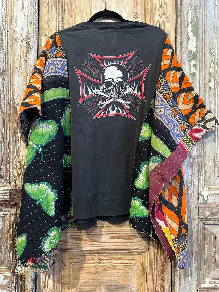 Up Cycled Kantha Poncho