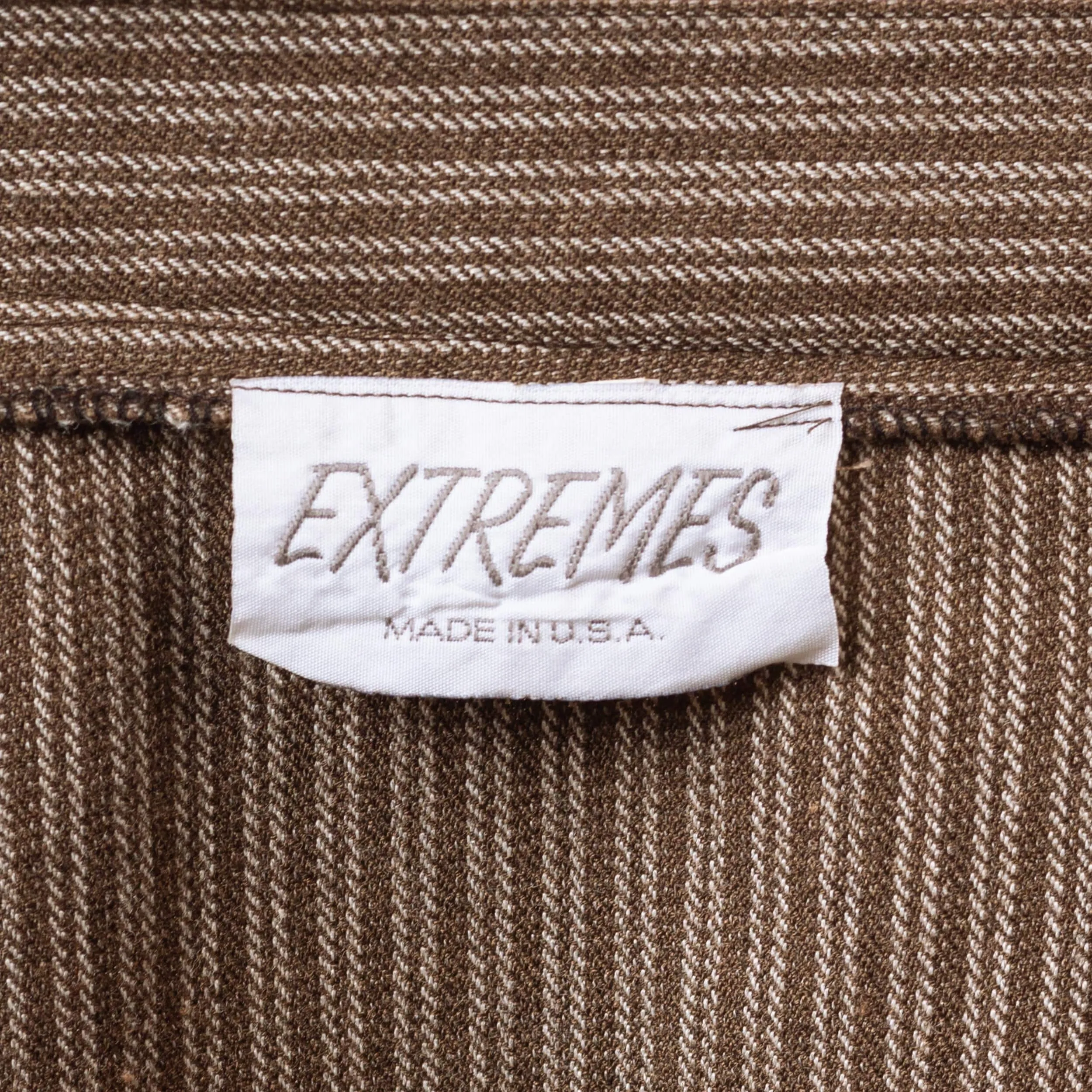 Vintage 70s Brown Pinstriped Maxi Pencil Skirt - Small, 26" Waist