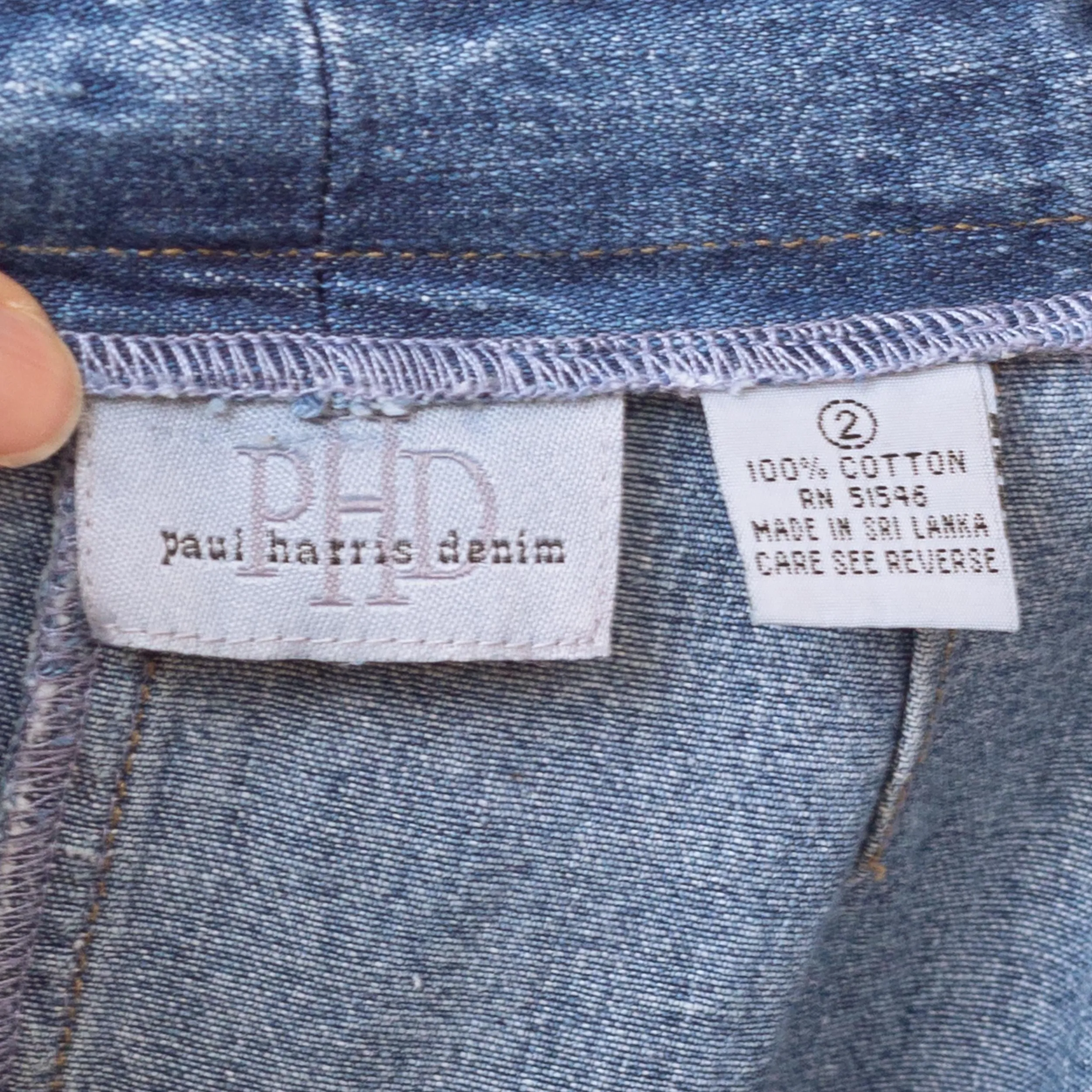 Vintage 90s Denim Button Front Midi Pencil Skirt - Extra Small, 25" Waist