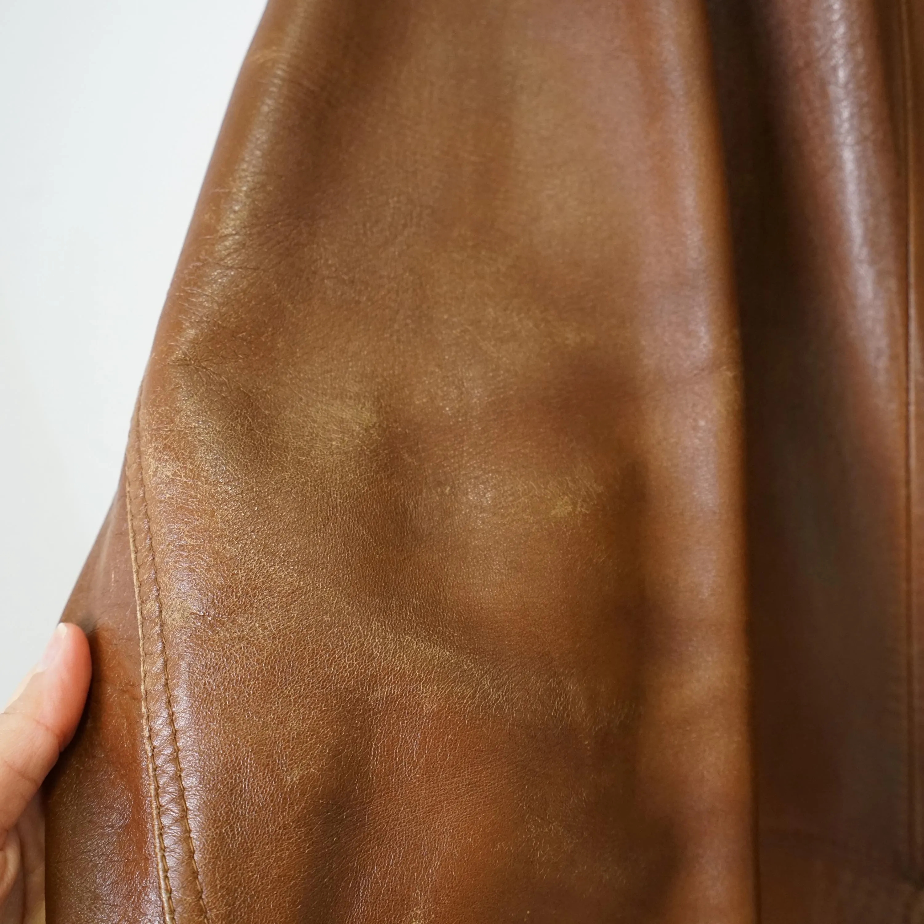 Vintage Leather Coat Size L