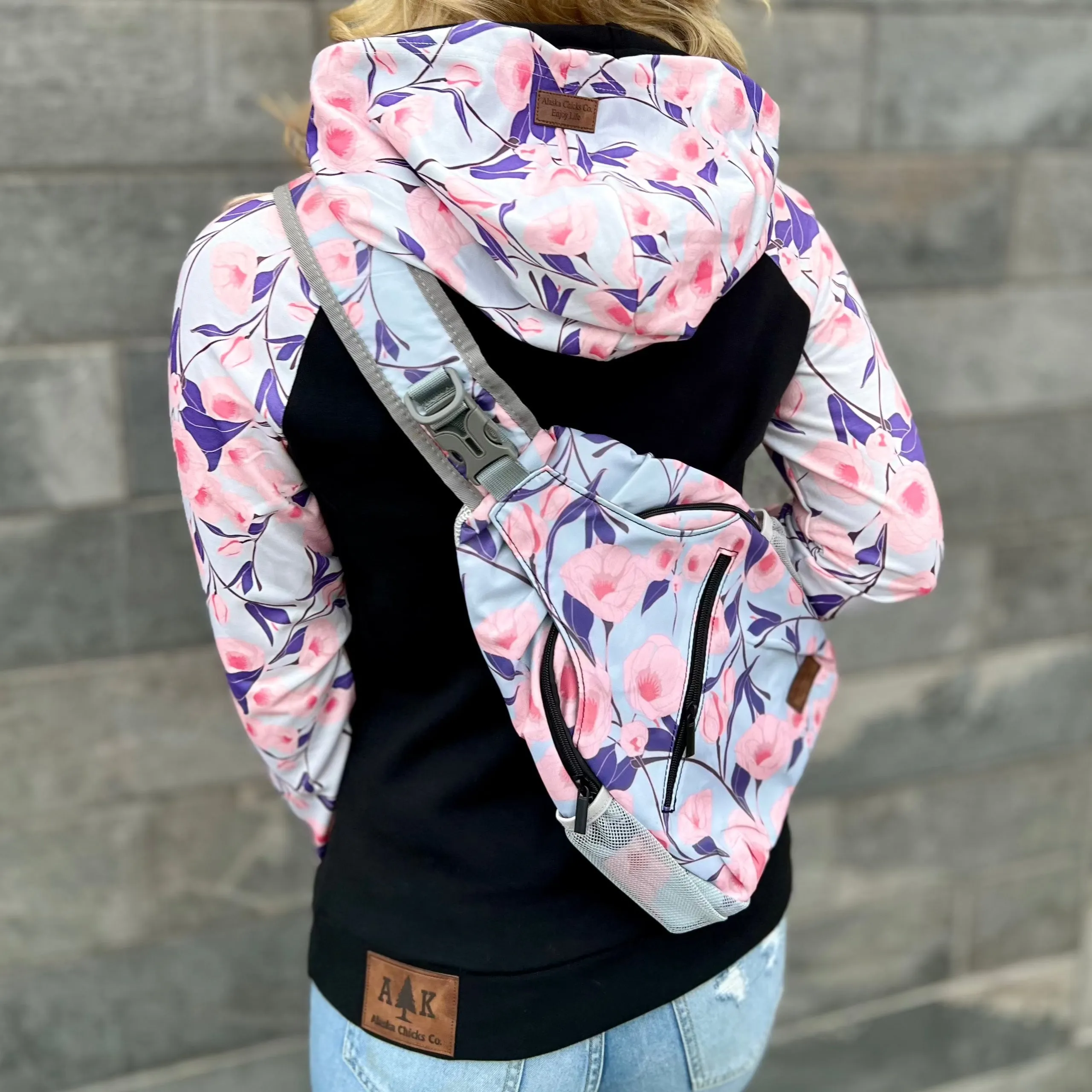 Wild Tulip Floral Sleeve Hoodie