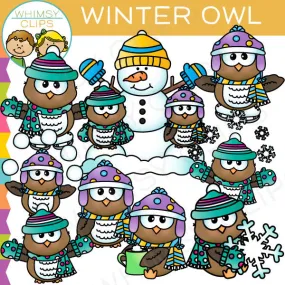 Winter Owl Clip Art