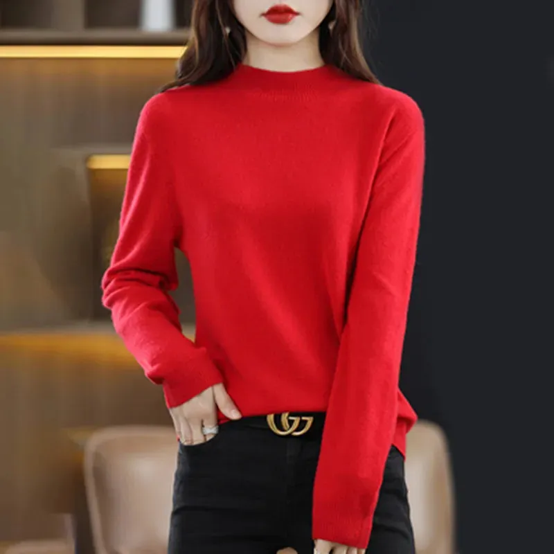 Women's Loose Cashmere Knitwear Pullover Sweater
