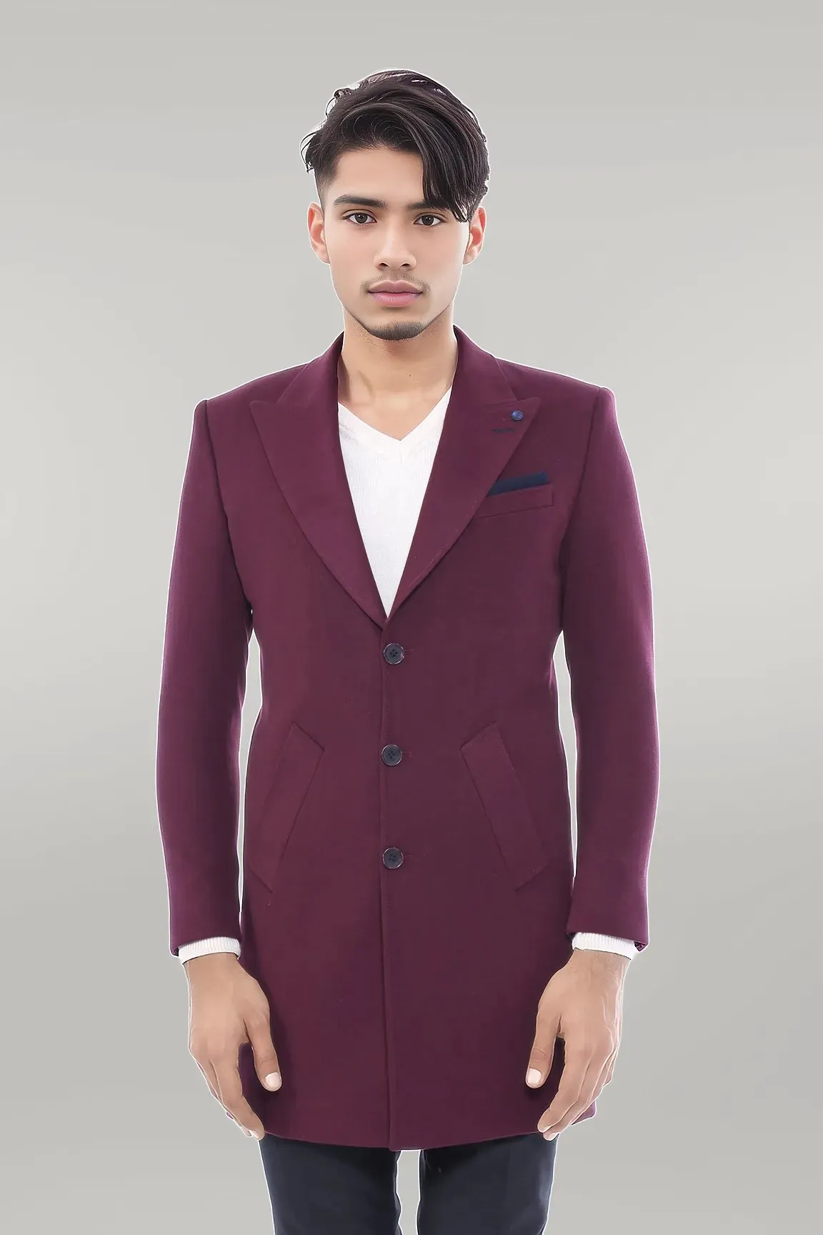 WSS Burgundy Long Coat  - Singen
