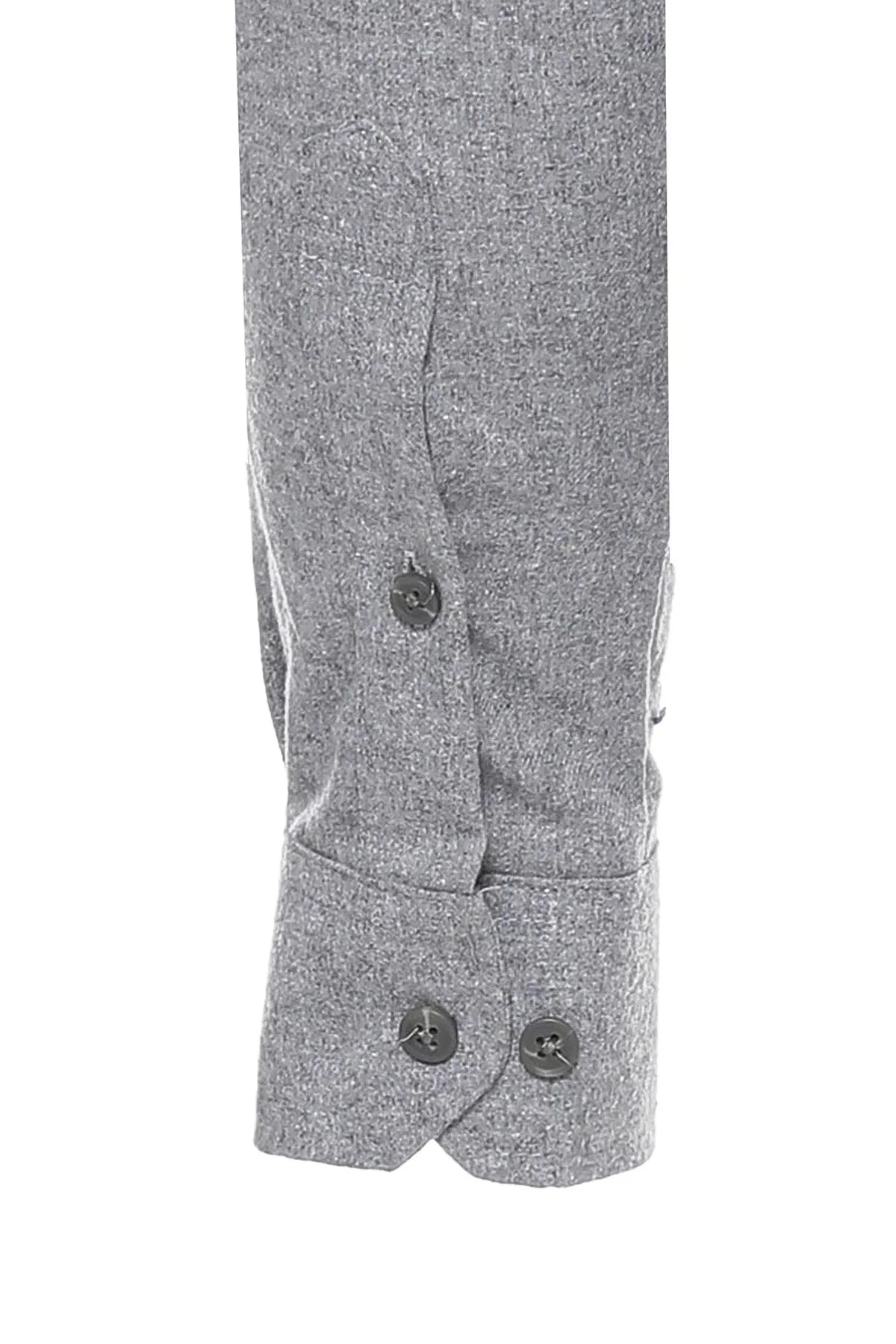 WSS Slim Fit Plain Light Grey Men Lumberjack Shirt  - Singen