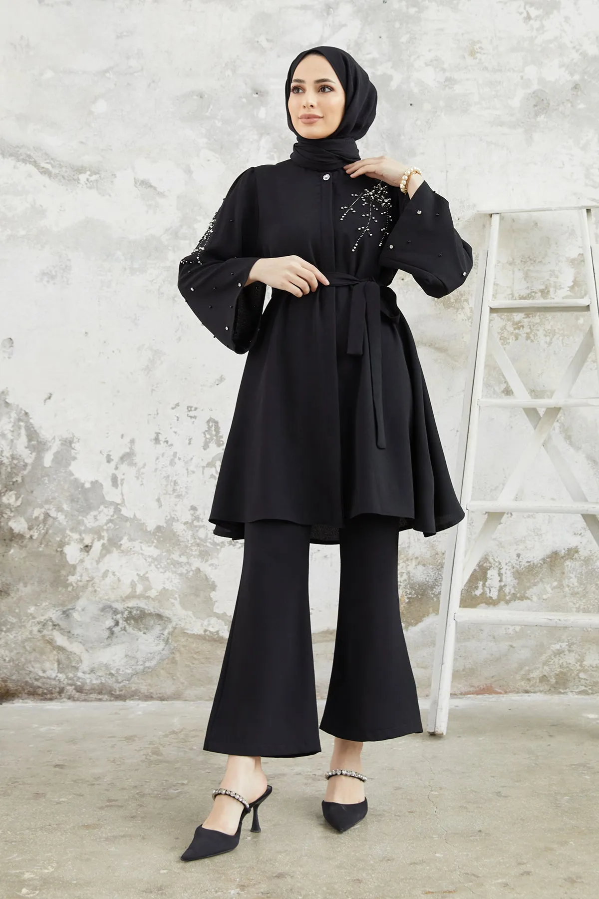 ZRF Women Rina Tunic Pants Set - Black - Pinner
